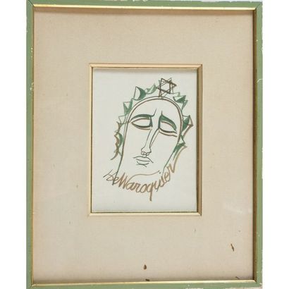 DE WAROQUIER Henry. (1881-1970). « Visage...
