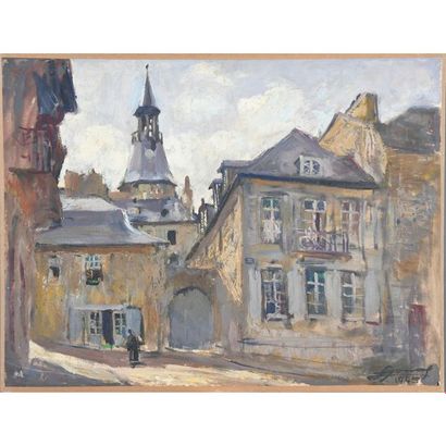JONAS Lucien. (1880-1947). « Sablé ». Huile...