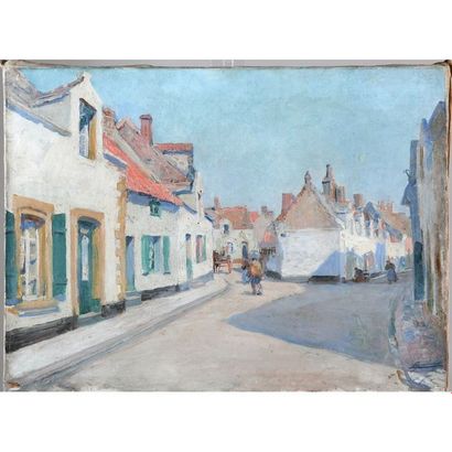 JONAS Lucien. (1880-1947). « Etaples, rue...