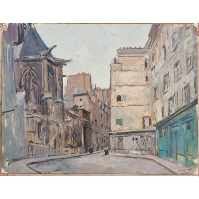 JONAS Lucien. (1880-1947). « La rue des Barres,...