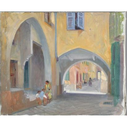 JONAS Lucien. (1880-1947). « Villefranche,...