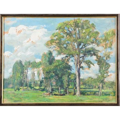 JONAS Lucien. (1880-1947). « Paysage de Normandie »....