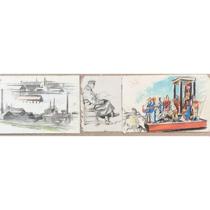 JONAS Lucien. (1880-1947). Suite de 3 dessins...