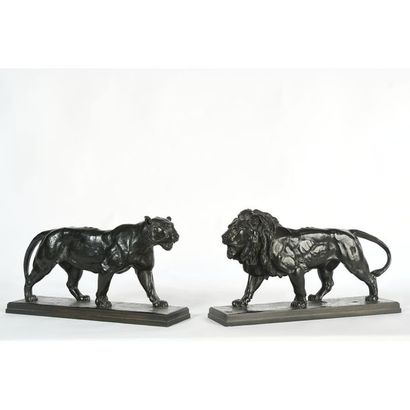 BARYE Antoine-Louis. (1796-1875). « Lion...