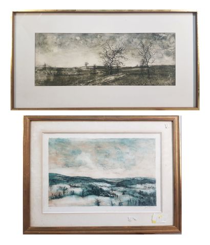 GANTNER (Bernard, 1928-2018) - TWO LITHOGRAPHS,...