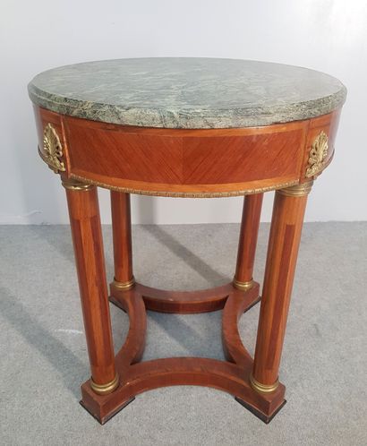 Empire style rosewood veneer SADDLE, topped...