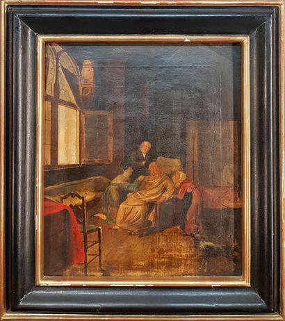 OIL on canvas unsigned, rewrapped 