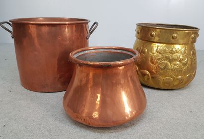 LOT of copper : ice mould, watering can,...