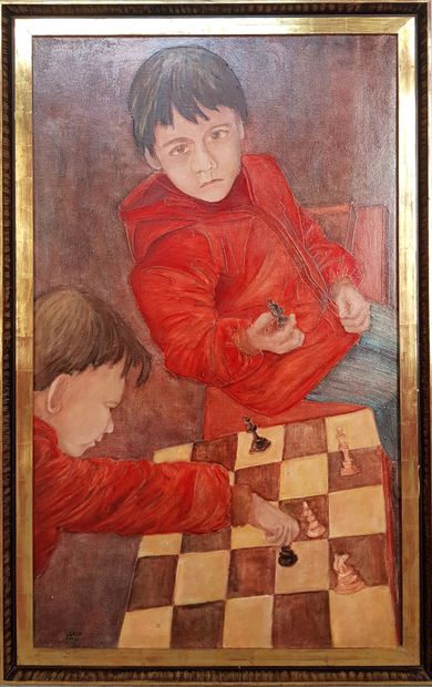 GRUN Luc (born 1936) - OIL on canvas signed...