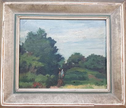 HUEBER Luc (1888-1974) - OIL on PANEL signed...