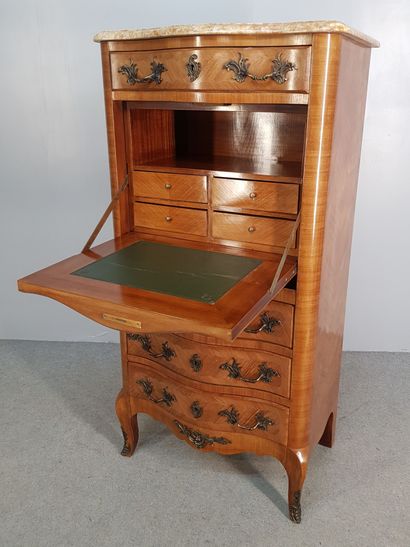 A Transitional style rosewood veneer SECRETARY...