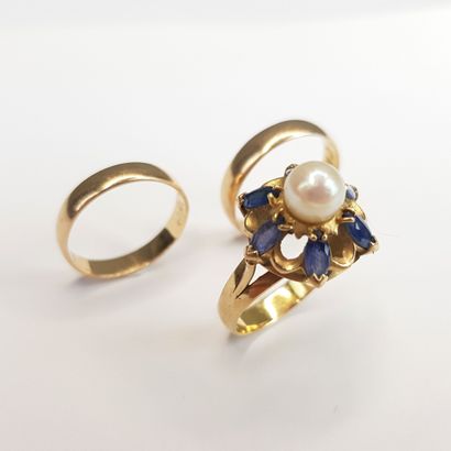 LOT in yellow gold 750 ‰ consisting of a...