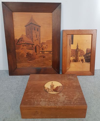 SPINDLER - MARQUETRY signed down right 
