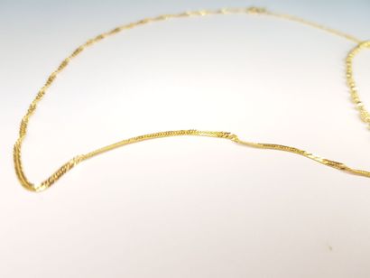 Two CHAINS in yellow gold 750 ‰, with fancy...
