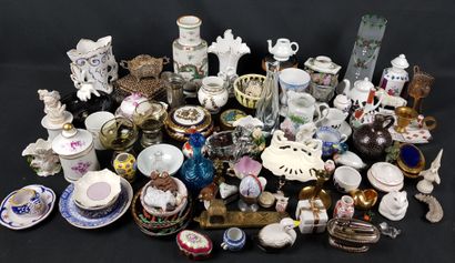 LOT of display items including covered bottles,...
