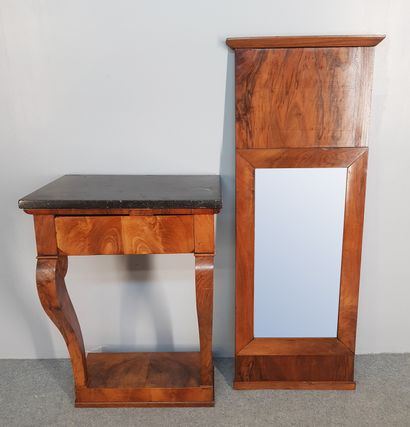 Louis Philippe style burr-walnut veneer and...