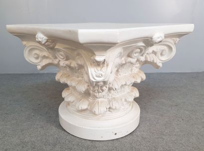 CORENTIAN CAPITAL TABLE in molded plaster...