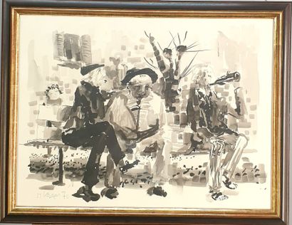 KRIEGER M. (XXth) - INK signed lower left,...