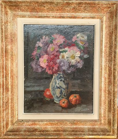 HUEBER Luc (1888-1974) - HUILE sur CONTREPLAQUE...