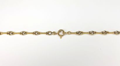 Yellow gold and white gold 750 ‰ sausage...