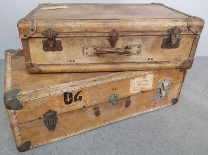 TWO antique travel cases. H 29 x W 86 x D...