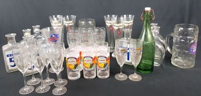LOT of advertising glassware including beer...
