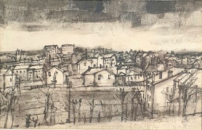GANTNER (Bernard, 1928-2018) - FUSAIN signed...