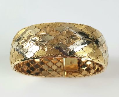 BRACELET ribbon in 750 ‰ gold in three colours,...