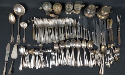 LOT of silver plated metal including cut...