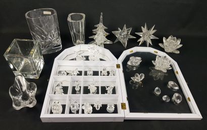 LOT of glassware and crystal including a...