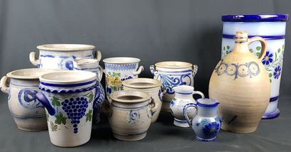 GRES de BETSCHDORF - LOT de pots, carafes,...