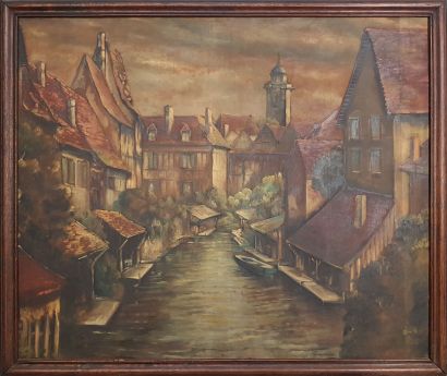 BESS R. (XXth) - TWO LARGE OIL PICTURES on...
