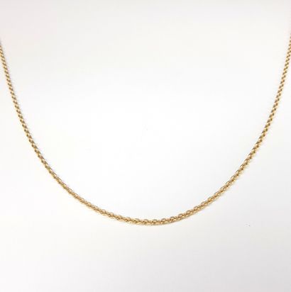 CHAIN in yellow gold 750 ‰ with mesh forçat....