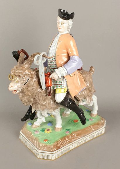 DRESDEN - Polychrome porcelain SUBJECT showing...