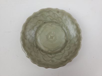 CHINA, Ming period
Three celadon-glazed ceramic...