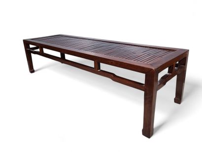 CHINA, 19th century
Wooden bench, the seat...