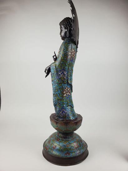 JAPAN, late Meiji period 
Bronze and polychrome...