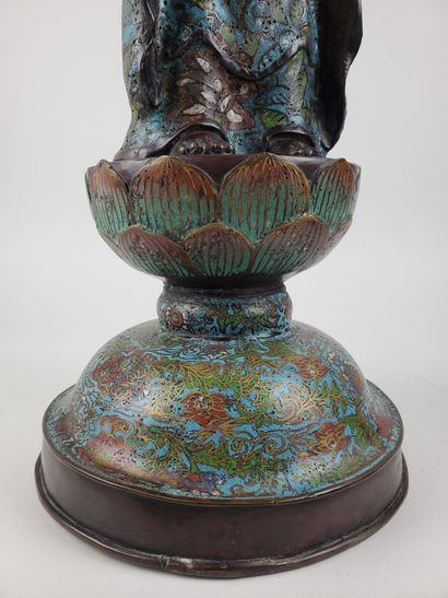 JAPAN, late Meiji period 
Bronze and polychrome...