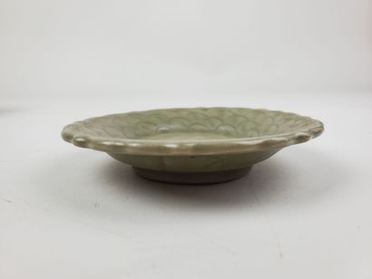 CHINA, Ming period
Three celadon-glazed ceramic...
