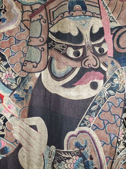 CHINA, 19th century
Large embroidered and...