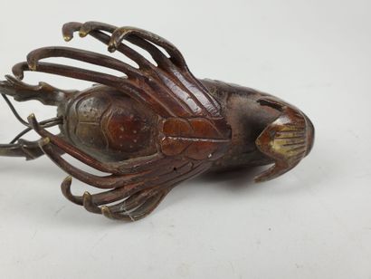 ASIAN ARTS
Two brown patina bronze okimonos...