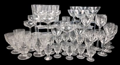 GLASSWARE 
Parts of glass services in crystal...