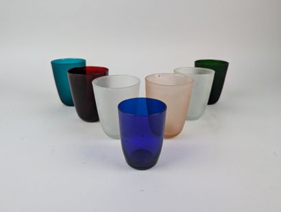 GLASSWARE
Partially tinted and frosted glass...