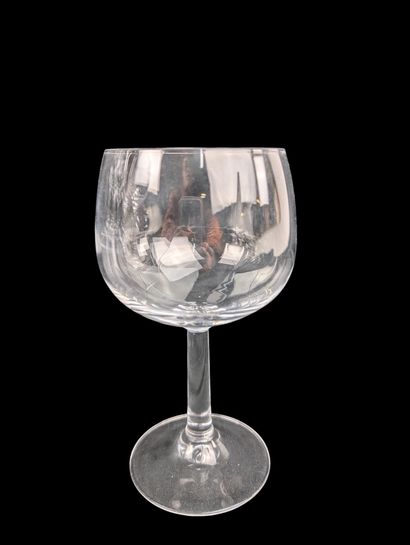 VERRERIE 
Lot de verres à décor floral gravé...