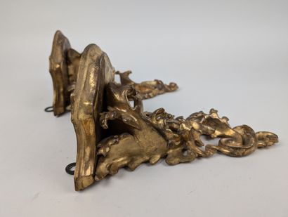 Pair of small Louis XV style sconce CONSOLES
Wood...