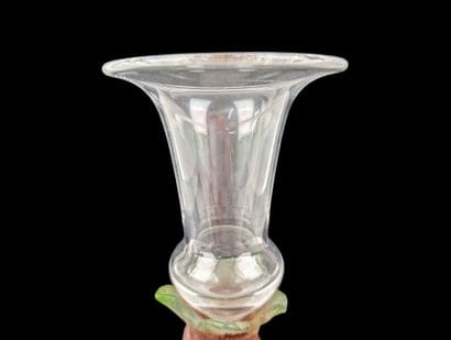 DAUM France 
Glass or vase, base in orange...