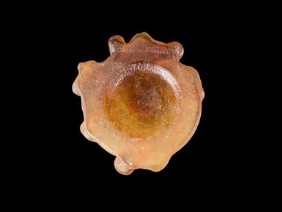 DAUM France 
Glass or vase, base in orange...