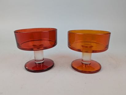 GLASSWARE
Partially tinted and frosted glass...