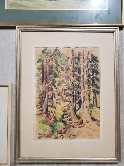Five AQUARELLES :

- Charles HIMMEL (1894-1974)...