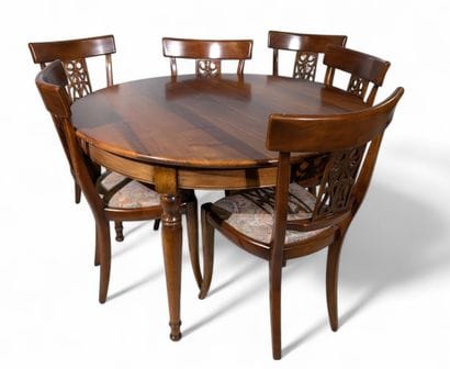 TABLE and six CHAIRS in the Louis-Philippe...